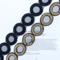 Black & gold circle trim — 6