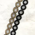Black & gold circle trim — 8