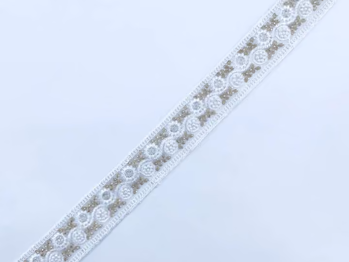 Ivory & gold scroll trim — Ivory & gold