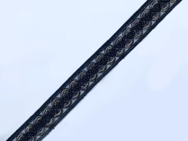 Bordure botanique noire et dorée — Noir et doré