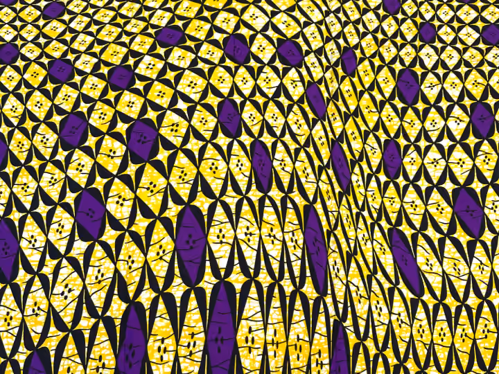 Yellow & violet geometry — Yellow, violet & black