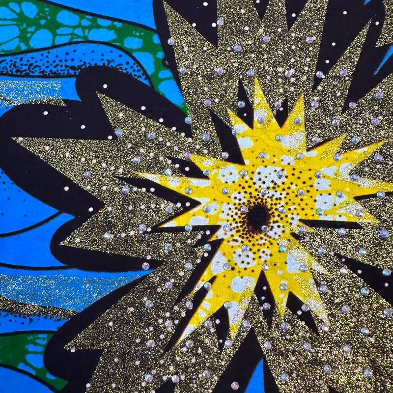 Wax com estrelas azuis e amarelas — Azul, amarelo e preto