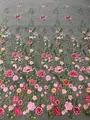 Barra de rosas cor-de-rosa · tecido bordado — H070 — 1