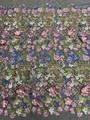 Lianes de jardin lilas · tissu brodé — H093 — 1