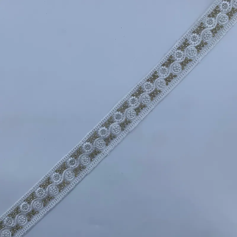 Ivory & gold scroll trim — Ivory & gold