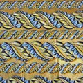 Ochre leaf wax print — 6