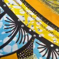Ochre leaf wax print — 5