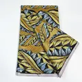 Ochre leaf wax print — 7