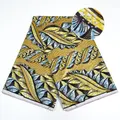 Ochre leaf wax print — 1