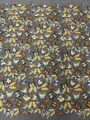 Folhas botânicas douradas · tecido bordado — Q881 — 1
