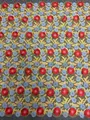 Colourful flower medallions · embroidered fabric — Q882 — 1