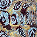 Sky blue floral fan — 7