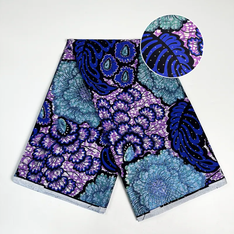 Wax com rosetas azul-petróleo e violetas — Azul-petróleo, violeta e azul-marinho