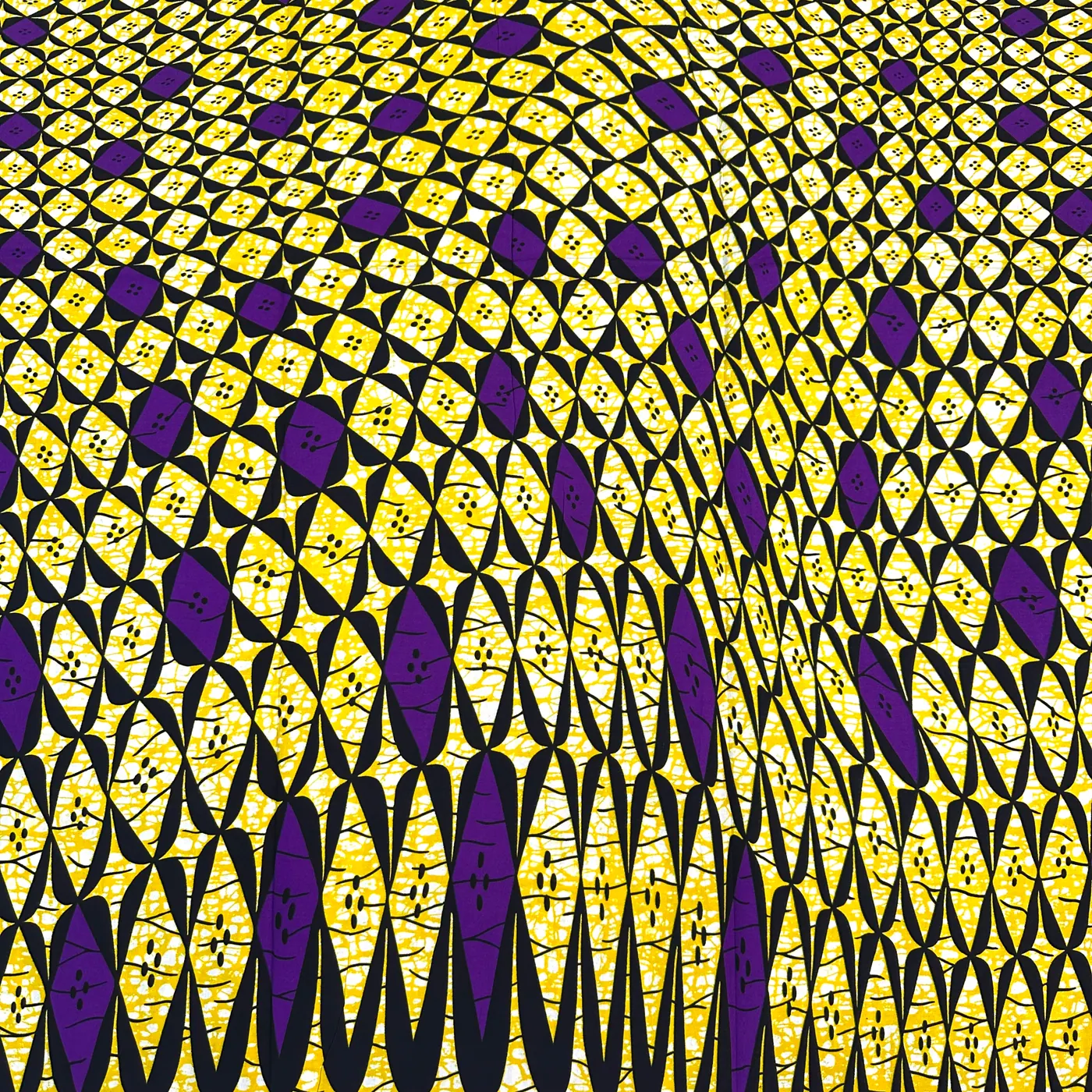 Estampado geométrico amarelo e violeta